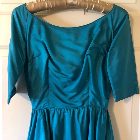 Rare EUC Vintage 1950’s Harry Kaiser Handmade Blue Dress - Picture 2 of 6